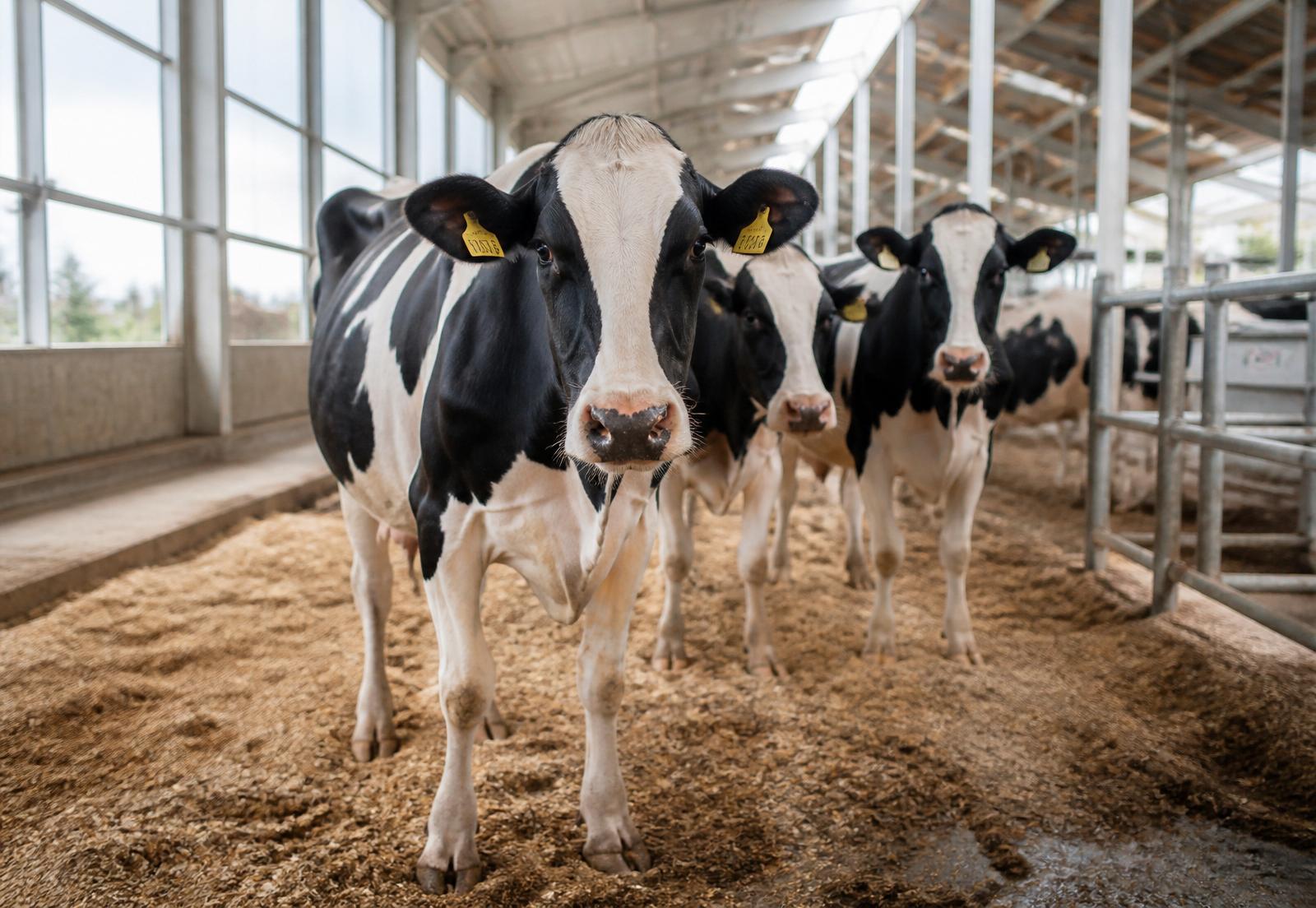 Red Holstein dairy cows on pasture